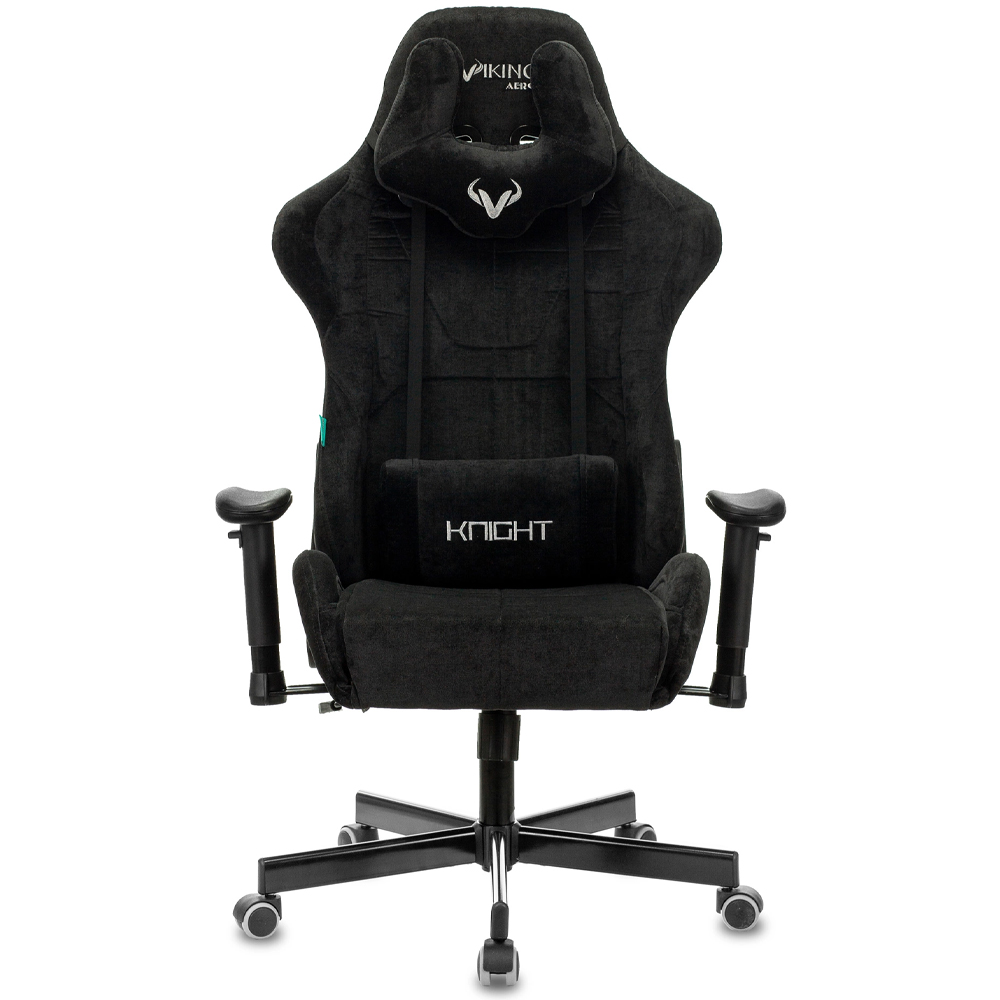 Кресло игровое Бюрократ Zombie VIKING KNIGHT Fabric черный Light-20 с подголов. крестов. металл