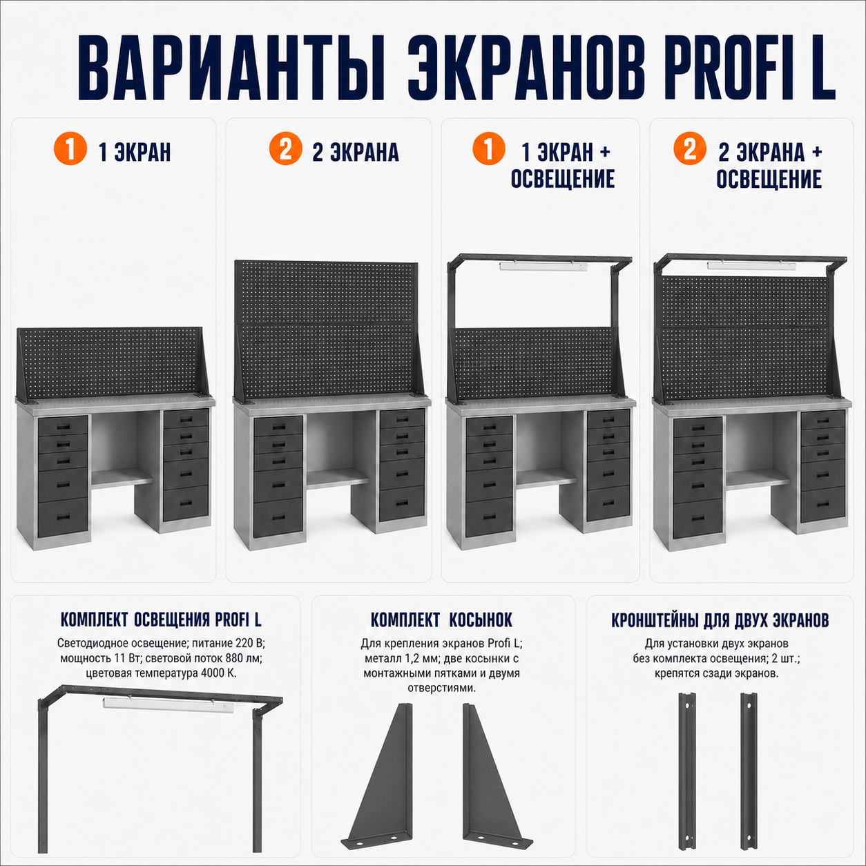 Верстак слесарный Profi L L140.OL1/L3.020