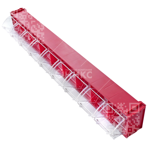 Короб Стелла F-600-9 600*68*74, 9 ячеек красный/прозрачный