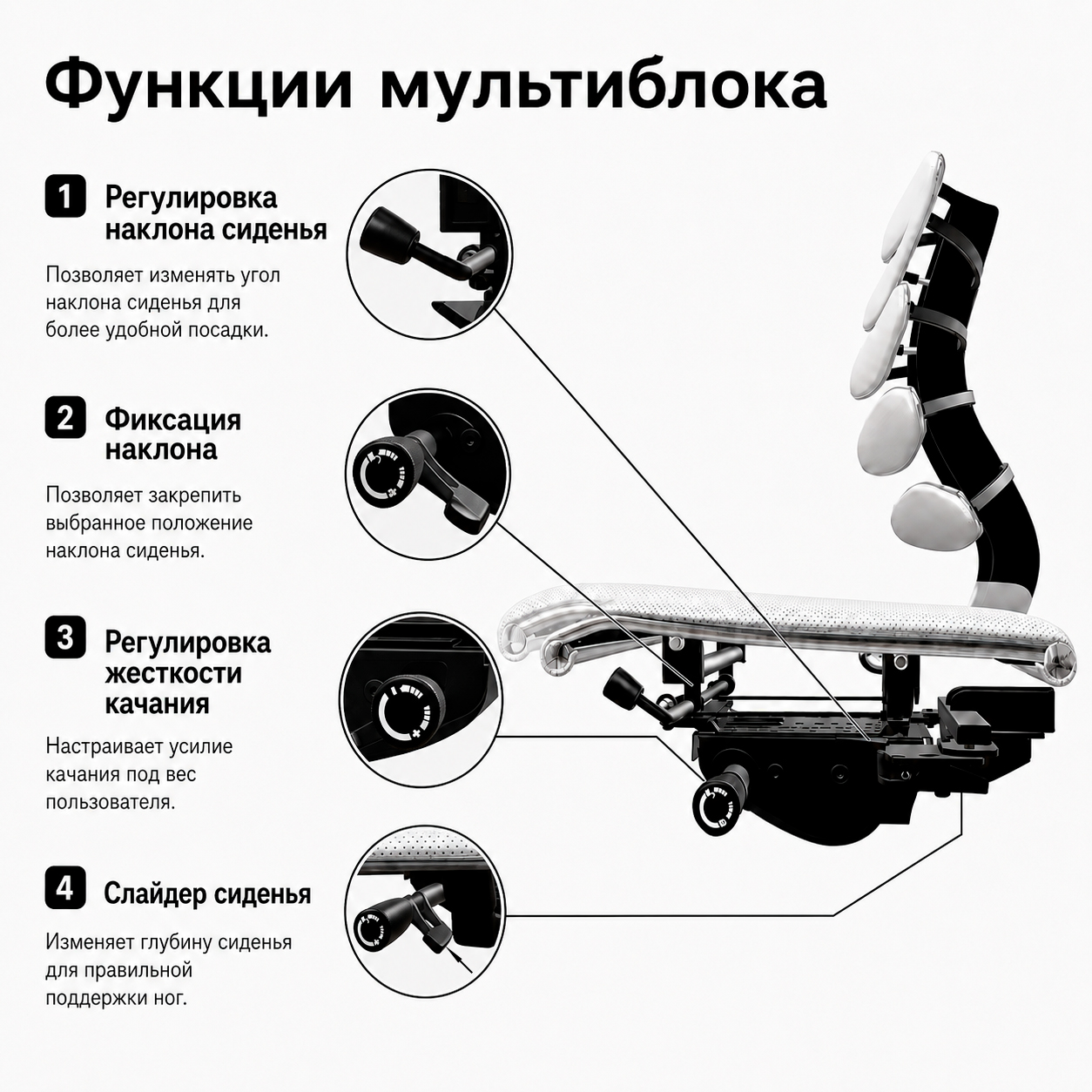 Кресло Equalizer L2-47D (Infinity белый 58.F.28.13A)