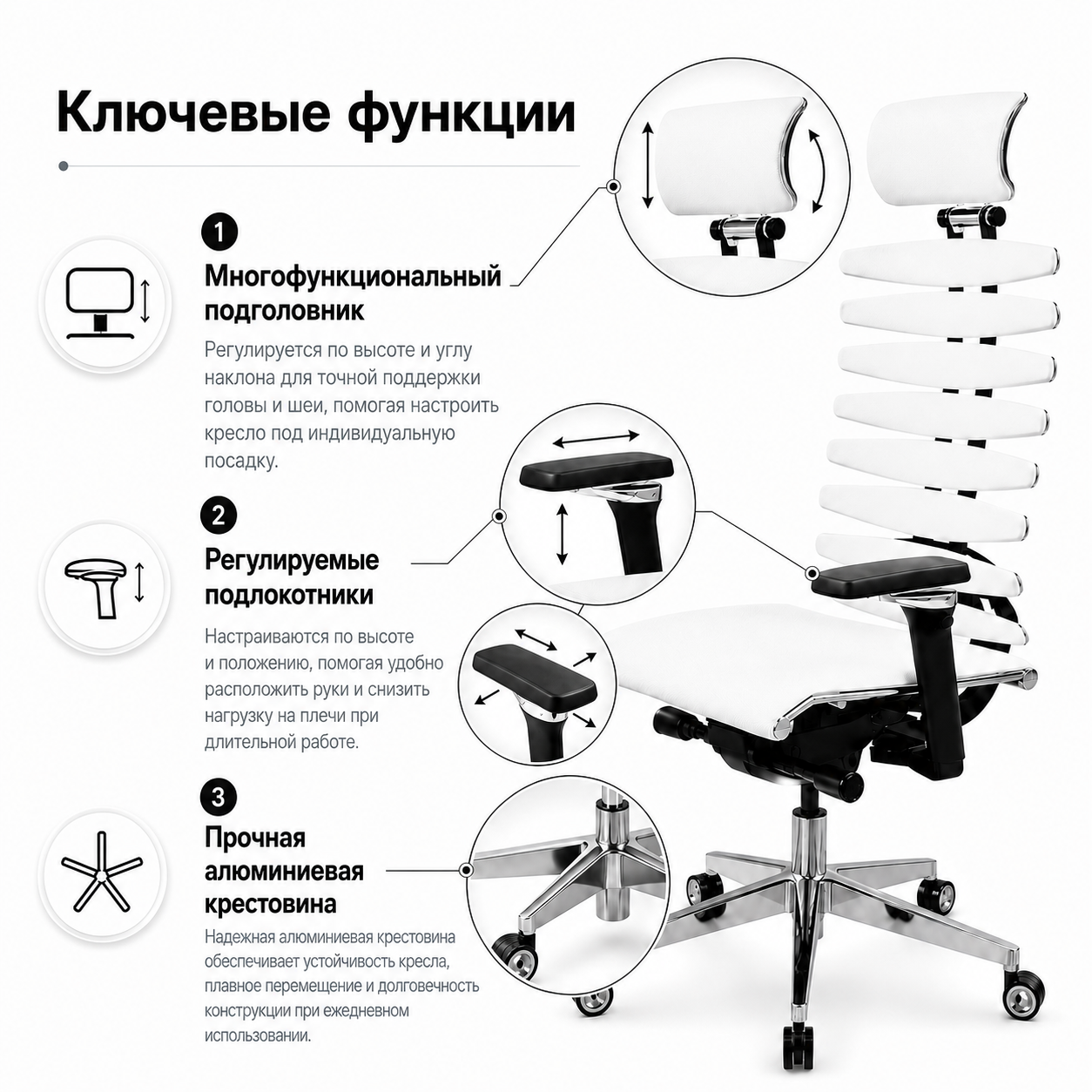 Кресло Equalizer L2-47D (Infinity белый 58.F.28.13A)