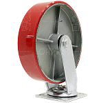 Колесная опора d200 поворотное, чугун. обод, полиуретан SCP 80 г\п 460 кг (6)