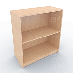 А-302 Стеллаж открытый, 1 полка, 770*370*850мм. (Ясень шимо темный)