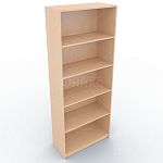 А-306 Стеллаж открытый, 4 полки, 770*370*2000мм. (Ясень шимо темный)