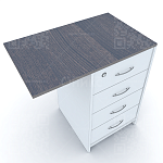 А-706 Топ к тумбе АТ-05 для столов А-201, А-202 (сторона 45см), 730*450*22мм. (Дуб венге)