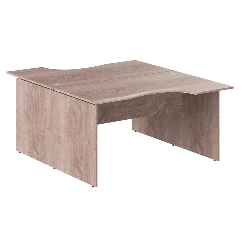 Стол 2-х местный эргономичный W2CET 149.1  1400х1806х750 WAVE (НАБОР)