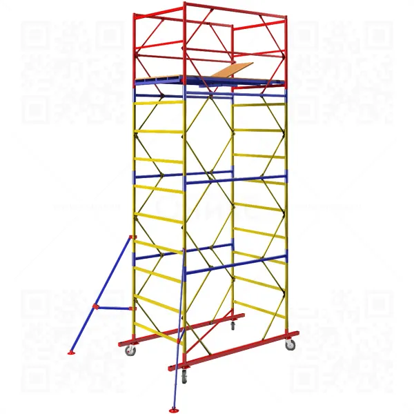 Вышка тура ВСР-4  (5,1м), площадка 1,2*2,0м, высота 5,1м., высота рабочей площадки 4,0м.
