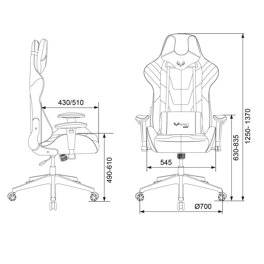 Кресло игровое Бюрократ VIKING-4 AERO Zombie VIKING 4 AERO Edition черный ткань/эко.кожа с подголов. крестов. пластик