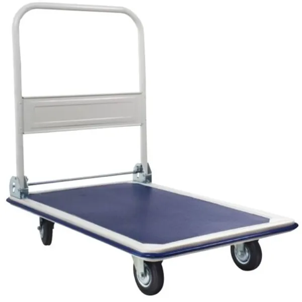 Тележка платформенная TP300, 620*960мм, колеса d-125, с покрытием, складная ручка