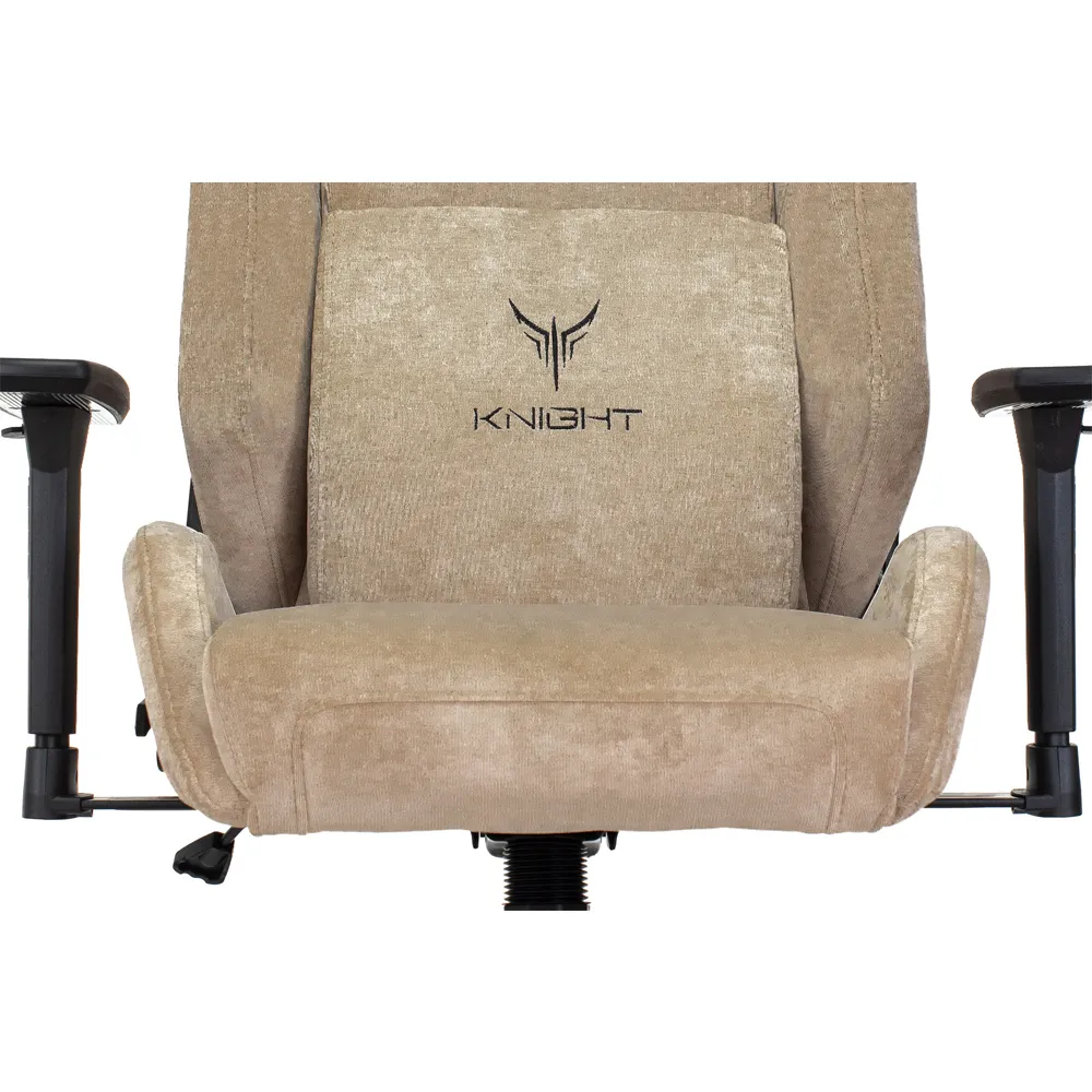 Кресло Бюрократ Knight N1 Fabric бежевый Light-21 с подголов. крестов. металл