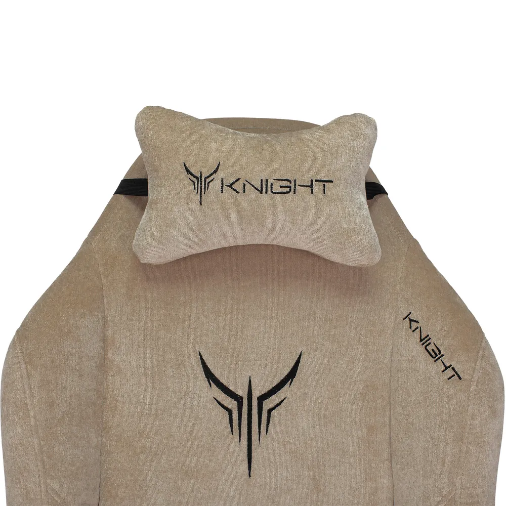 Кресло Бюрократ Knight N1 Fabric бежевый Light-21 с подголов. крестов. металл