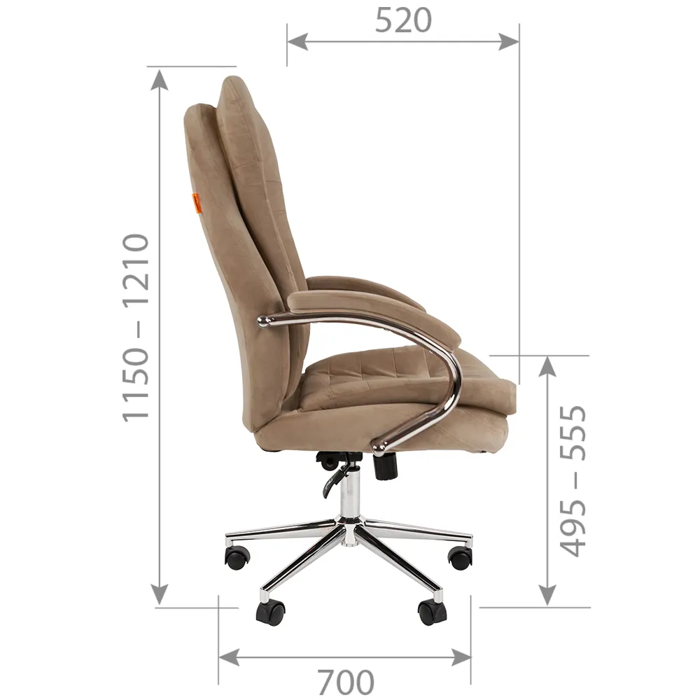Кресло CHAIRMAN Home 795 Велюр T-10 темно-бежевый