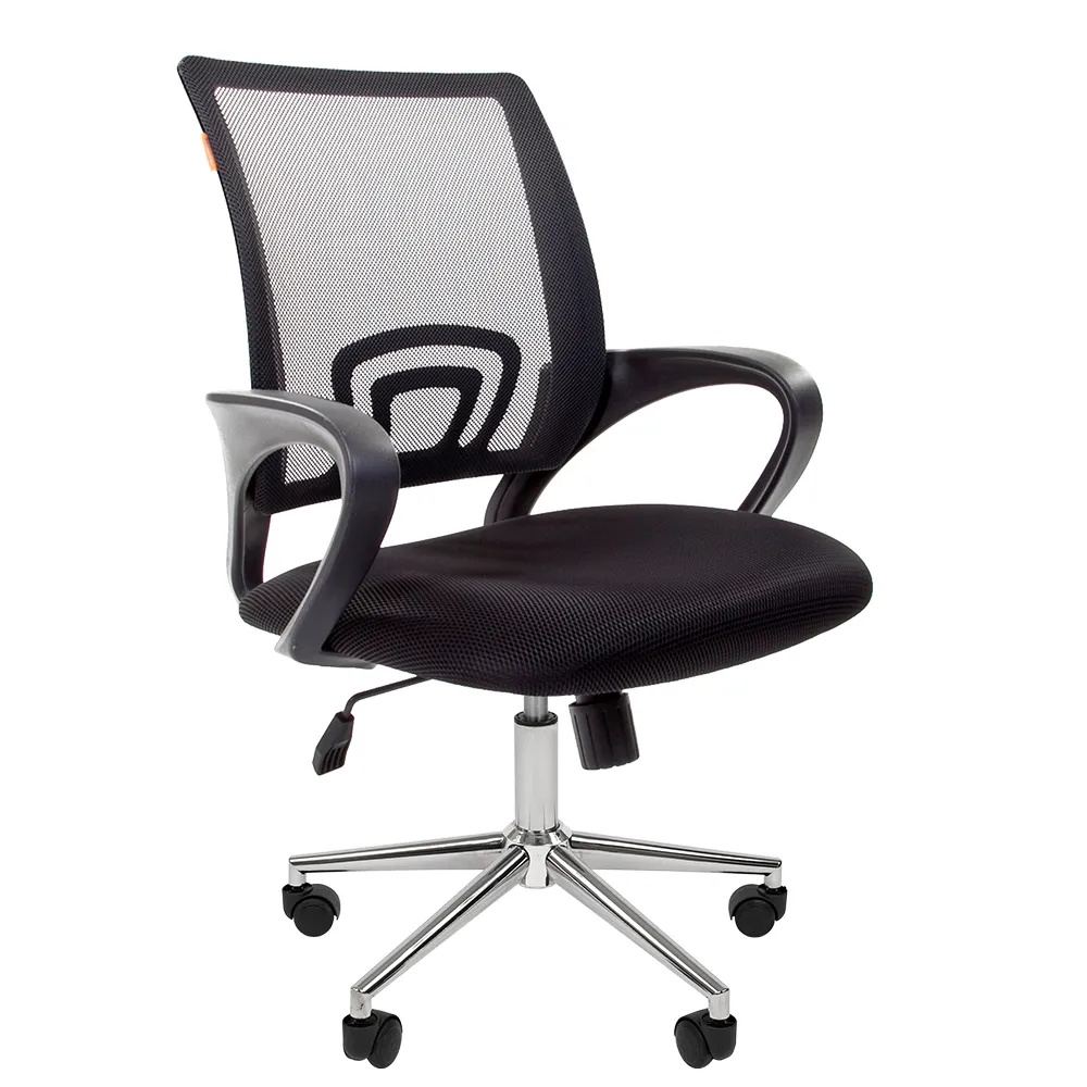 Кресло офисное CHAIRMAN 696 хром ткань TW-01 черный