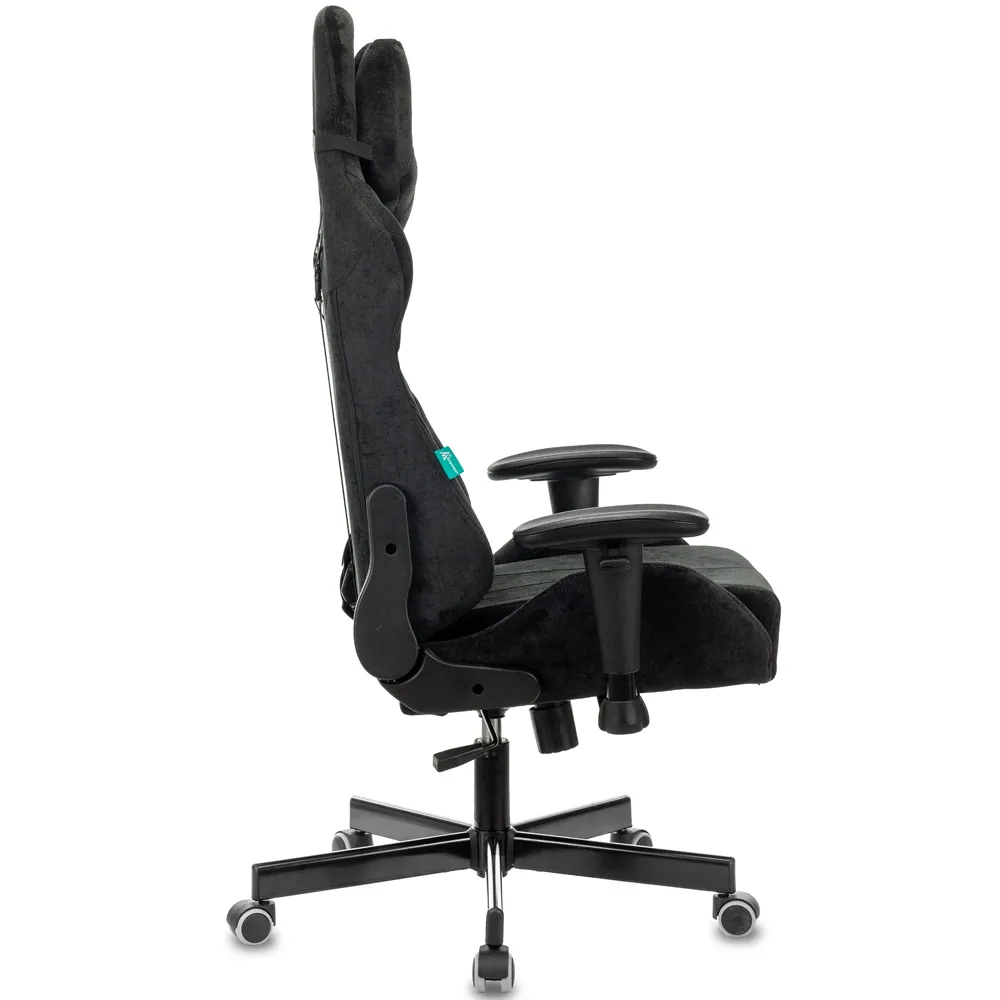 Кресло игровое Бюрократ Zombie VIKING KNIGHT Fabric черный Light-20 с подголов. крестов. металл