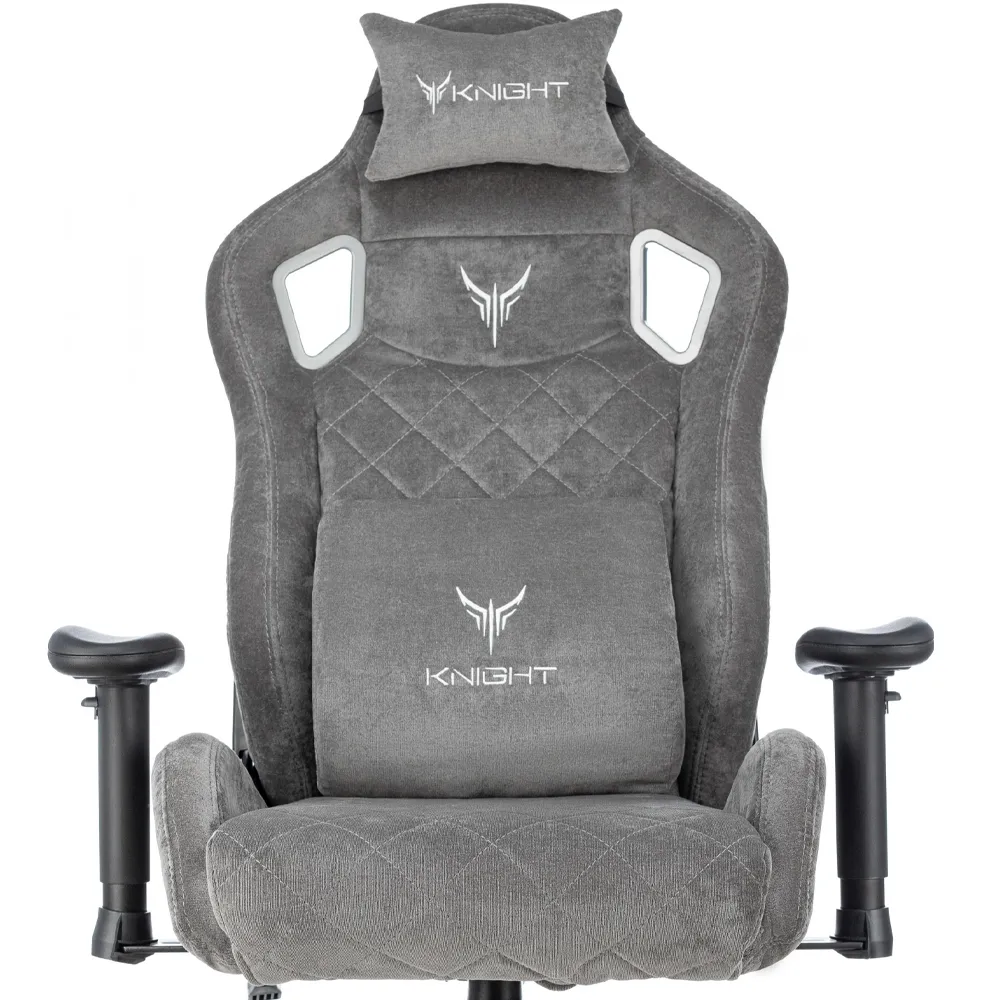 Кресло игровое Бюрократ Knight Outrider LTD серый Light-19 с подголов. крестов. металл 