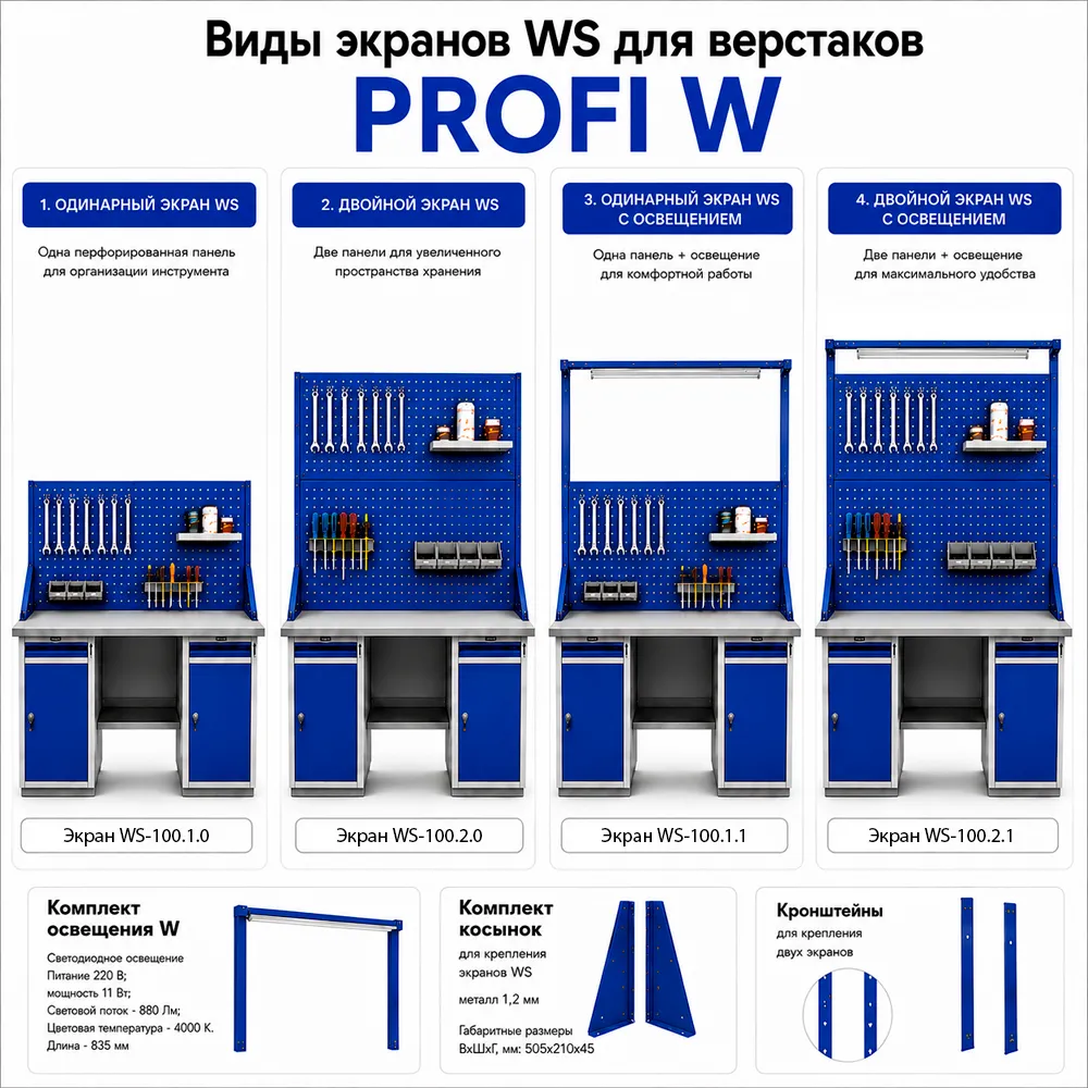 PROFI W Верстак WT 100 WD-1