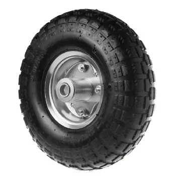 PR 1800(20)  Колесо d 250 пневмо (3.50-4) (20мм) несимметричное, оцинков. обод