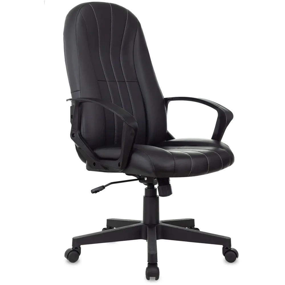 Кресло Бюрократ T-898 черный Leather Black экокожа крестов. пластик 