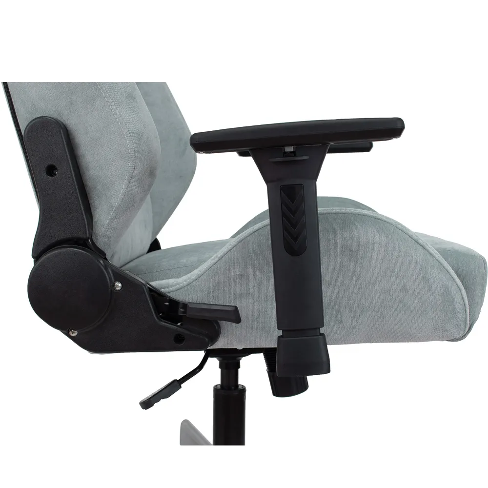 Кресло Бюрократ Knight N1 Fabric серо-голубой Light-28 с подголов. крестов. металл