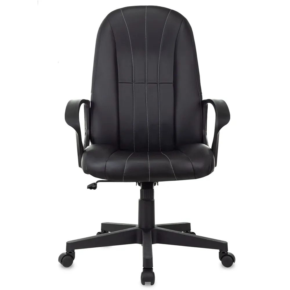 Кресло Бюрократ T-898 черный Leather Black экокожа крестов. пластик 