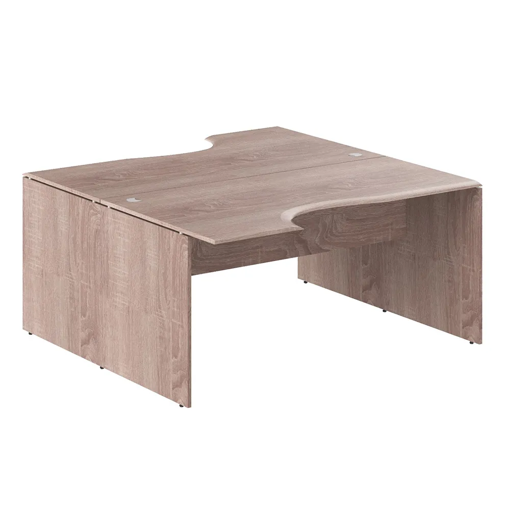 Стол 2-х местный эргономичный W2CET 169.2  1600х1806х750 WAVE (НАБОР)