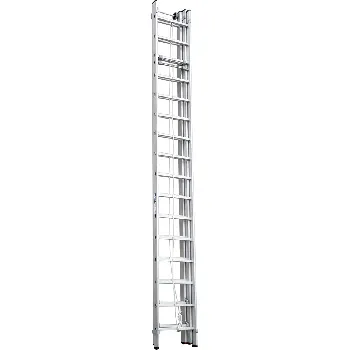 Лестница трехсекционная тросовая 3x16 ступеней, NV5250, 11,02м. алюминиевая