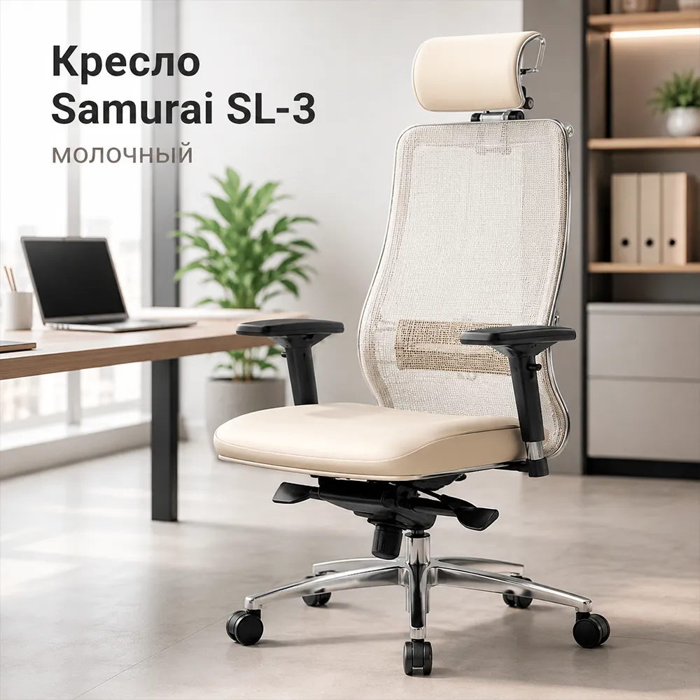 Кресло Samurai SL-3 (Молочный 20.3.5.109)