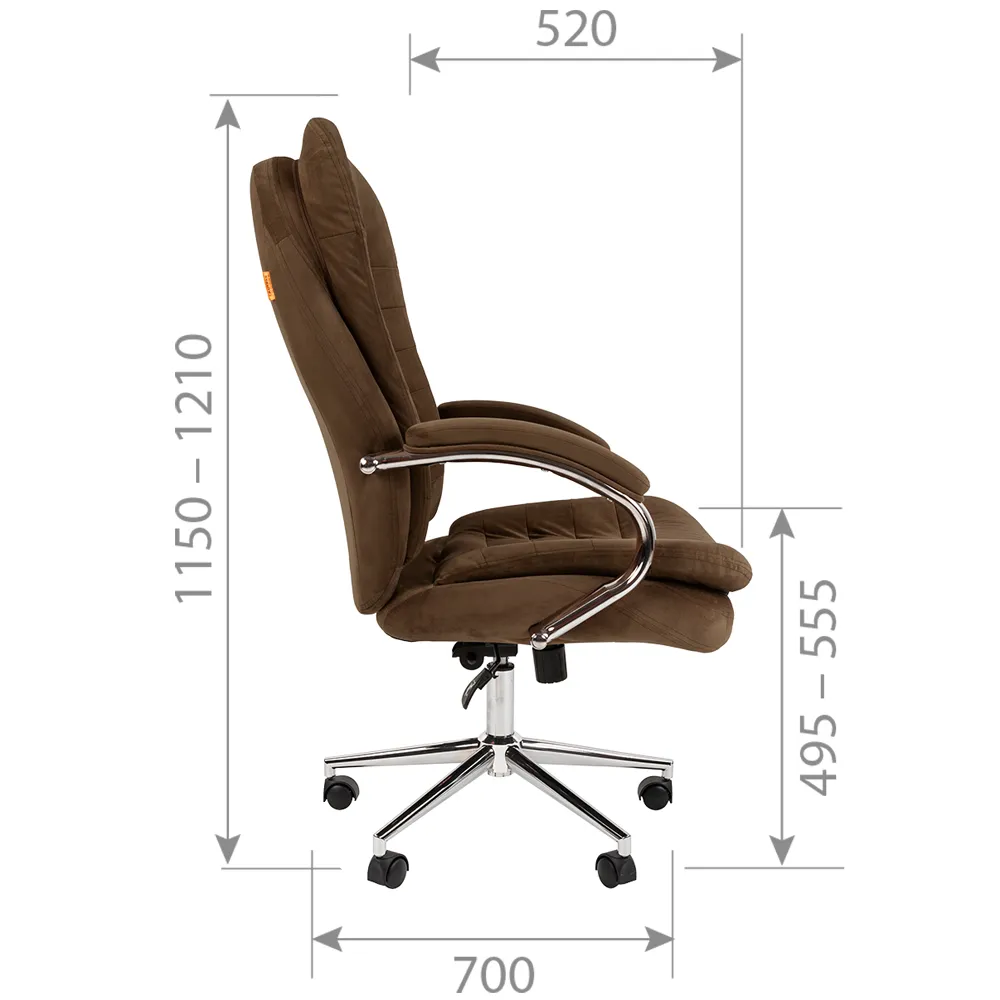 Кресло CHAIRMAN Home 795 Велюр T-14 коричневый