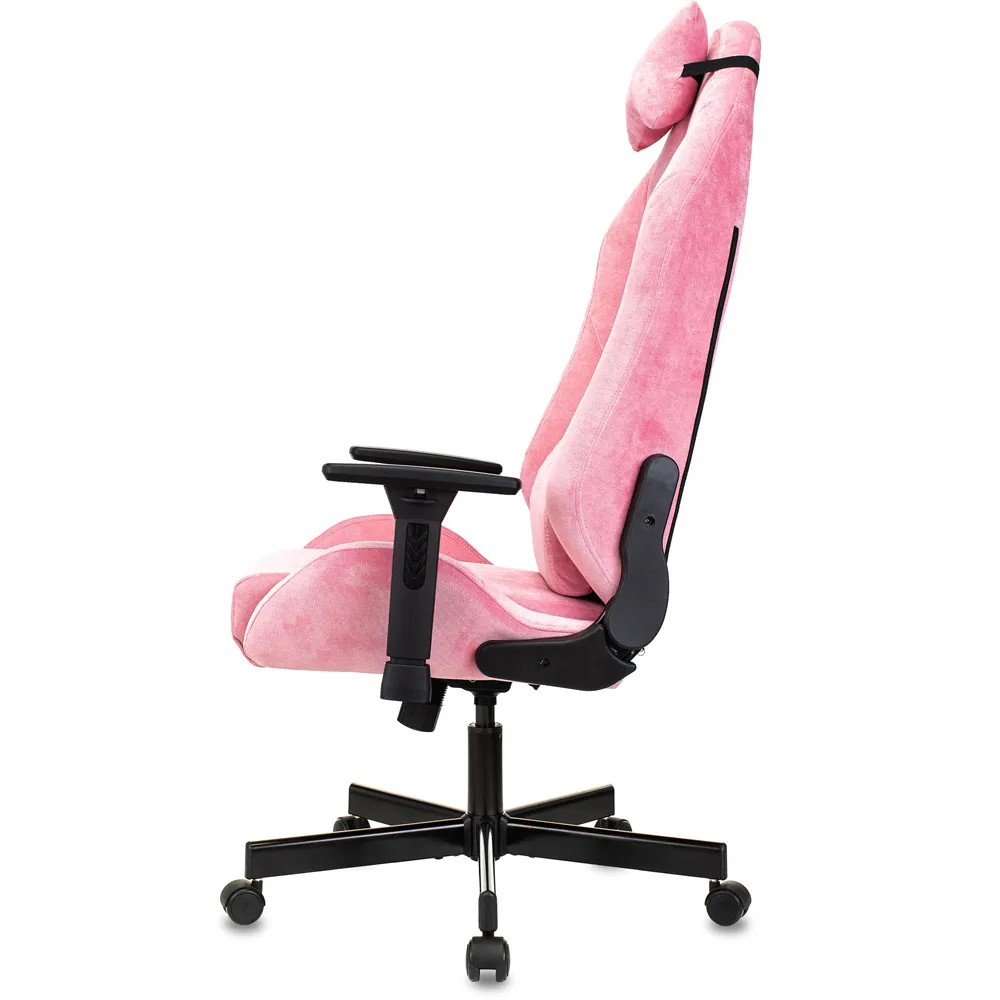 Кресло Бюрократ Knight N1 Fabric розовый Velvet 36 с подголов. крестов. металл