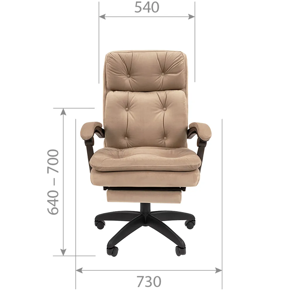Кресло CHAIRMAN Home 442 Велюр T-10 темно-бежевый