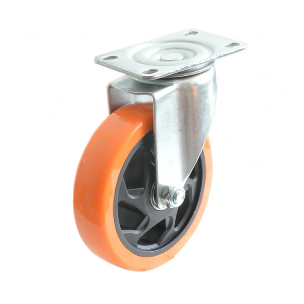 Колесная опора d125 поворотное SCM 55, PVC, полиуретан (Medium) 4023125PVC г\п 110 кг