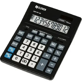 Калькулятор настольный Eleven Business Line CDB1201-BK, 12 разрядов, двойное питание, 155*205*35мм, черный CDB1201-BK