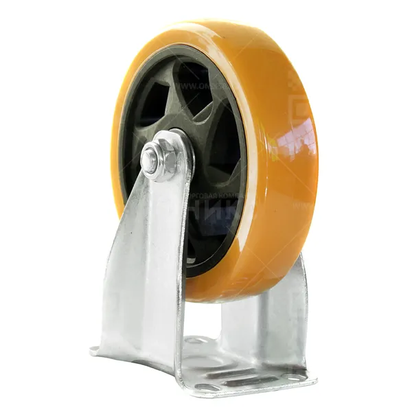 Колесная опора d125 неповоротное FCM 54, PVC, полиуретан (Medium) 4021125PVC г\п 110 кг