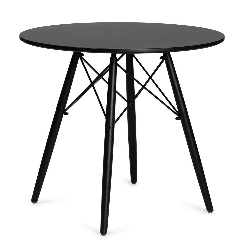 Стол обеденный DOBRIN CHELSEA 80 BLACK LMZL-TD-108 столешница черная, основание черное