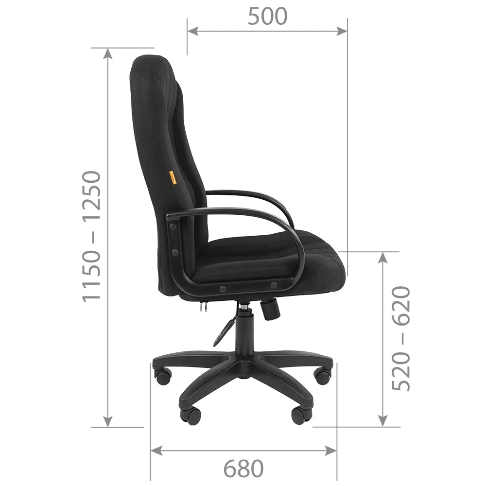 Кресло компьютерное CHAIRMAN 685 ткань ТК 10-356 черная