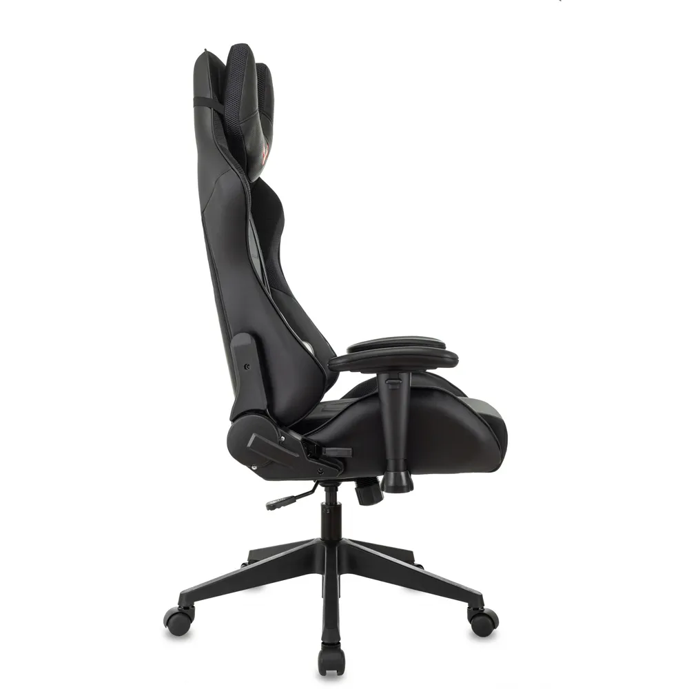 Кресло игровое Бюрократ VIKING-4 AERO Zombie VIKING 4 AERO Edition черный ткань/эко.кожа с подголов. крестов. пластик