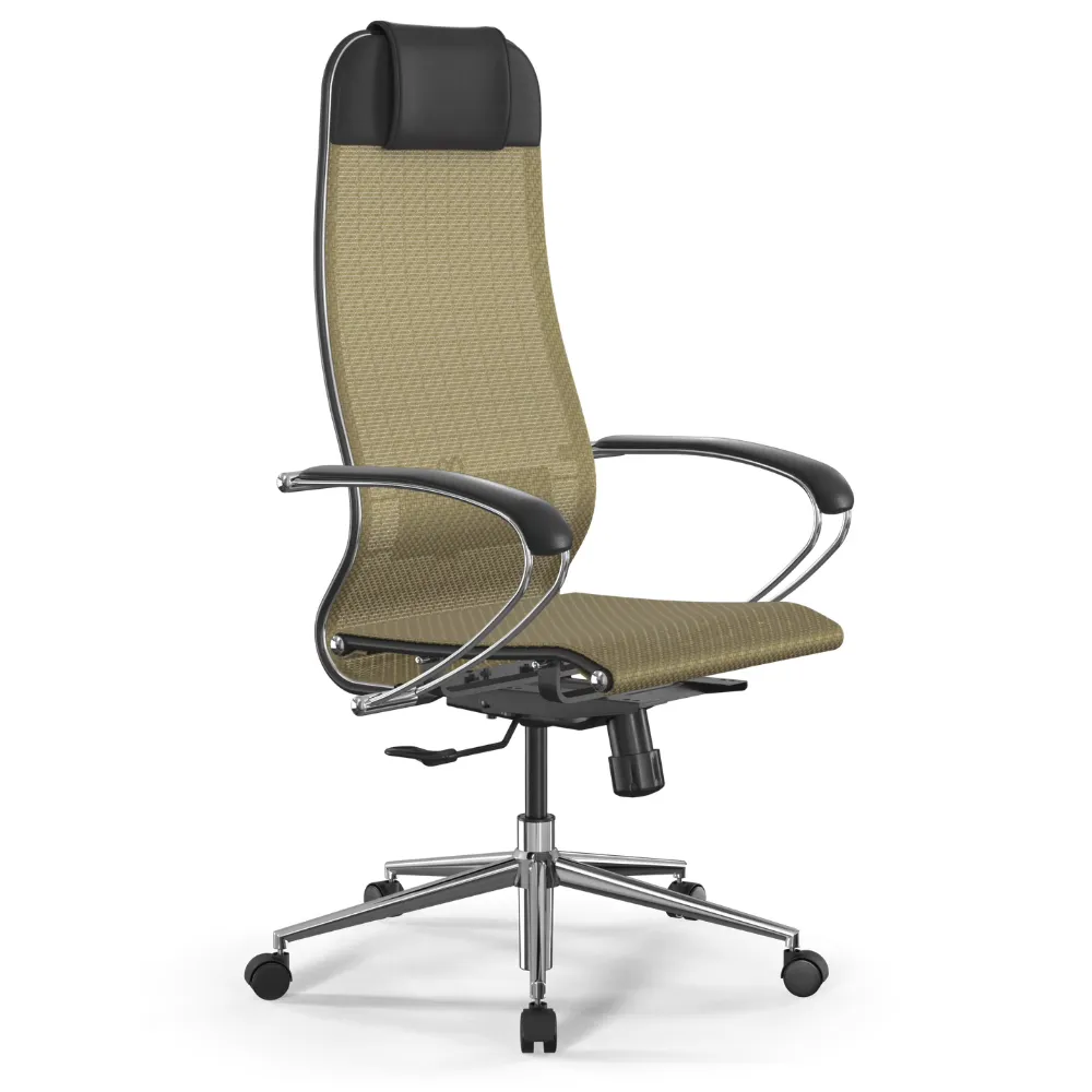 Кресло METTA ErgoLife Set 4/подл.131/осн.Synchro 052 (Золотой ротанг 29B.16.1.403)