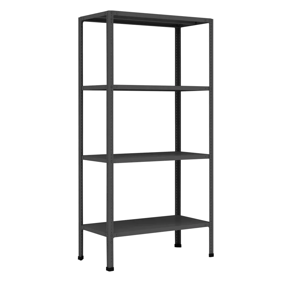 Стеллаж Home L-1 black. 2000х1000х400 4 полки (НАБОР)