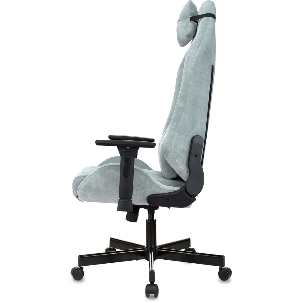 Кресло Бюрократ Knight N1 Fabric серо-голубой Light-28 с подголов. крестов. металл