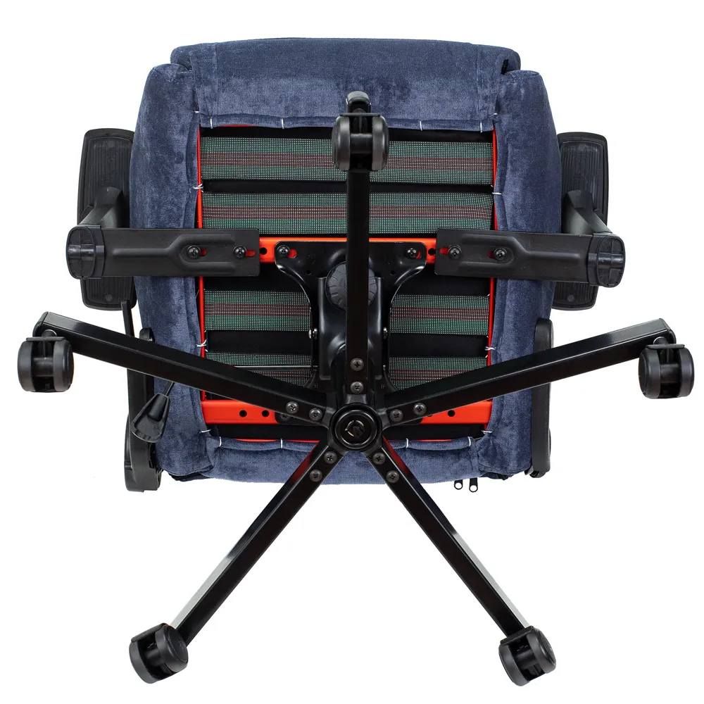 Кресло Бюрократ Knight N1 Fabric синий Light-27 с подголов. крестов. металл
