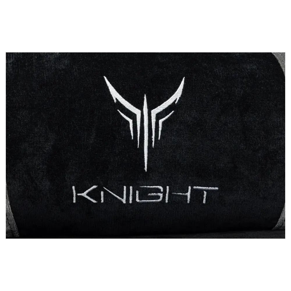 Кресло офисное Бюрократ Knight Flame черный/серый с подголов. крестов. пластик
