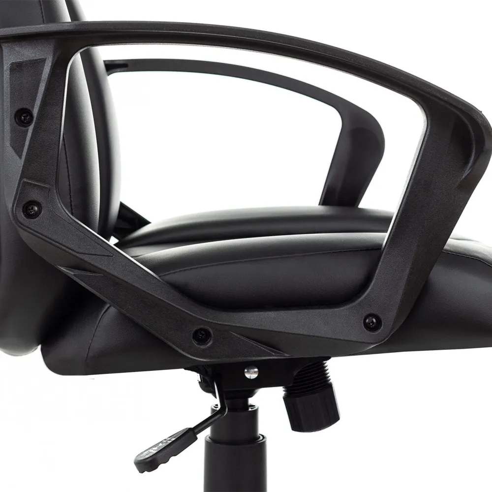 Кресло Бюрократ T-898 черный Leather Black экокожа крестов. пластик 