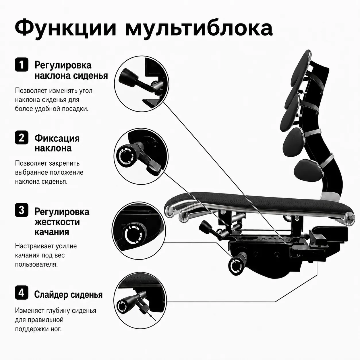 Кресло Equalizer L2-47D (Infinity черный 55.F.28.13A)