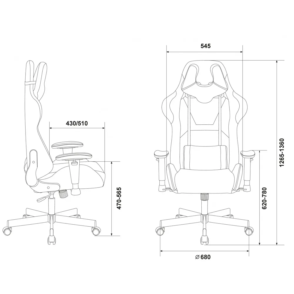 Кресло игровое Бюрократ Zombie VIKING KNIGHT Fabric серо-голубой Light-28 с подголов. крестов. металл