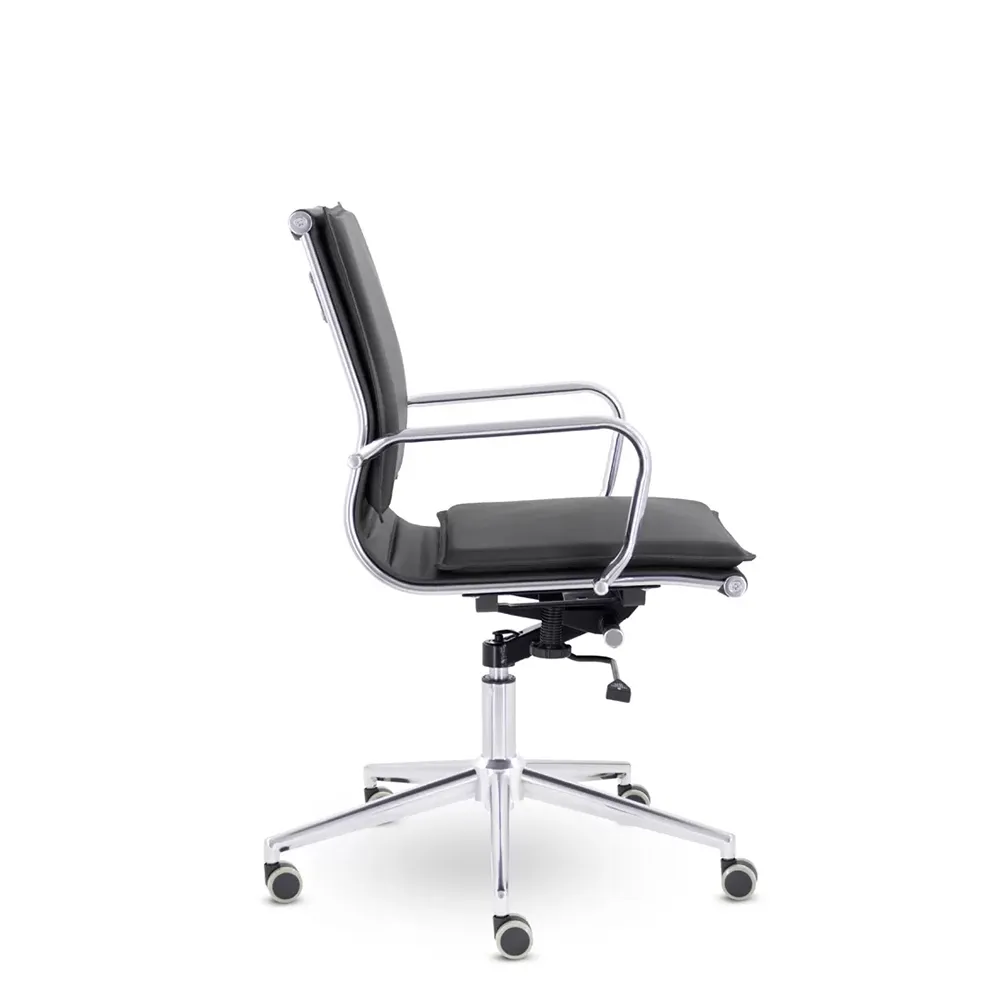Кресло руководителя UTFC Кайман H soft хром Cp CH-301 Sant-0401 черный