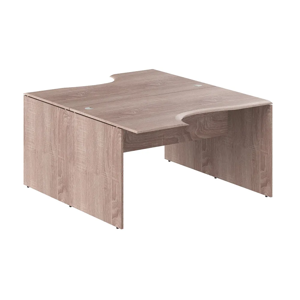 Стол 2-х местный эргономичный W2CET 149.2  1400х1806х750 WAVE (НАБОР)